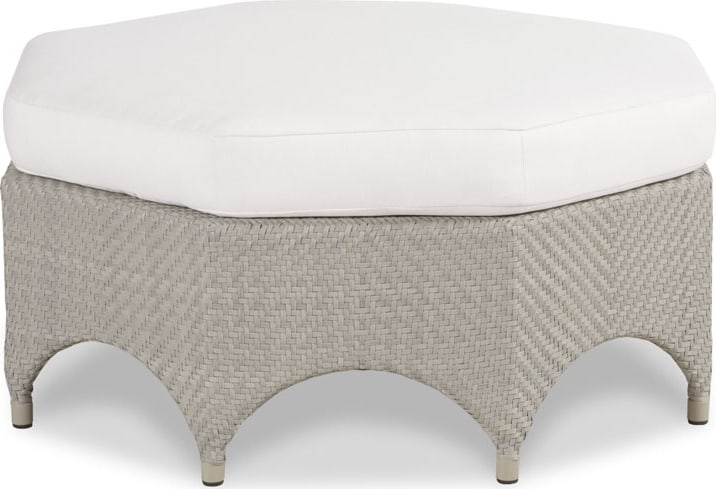 Woodbridge Saint Lucia Hexagonal Outdoor Ottoman 19H 38W 38D (1 of 4)