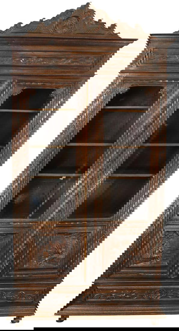 Vintage Brittany Style Chestnut Bookcase 1880 (1 of 16)