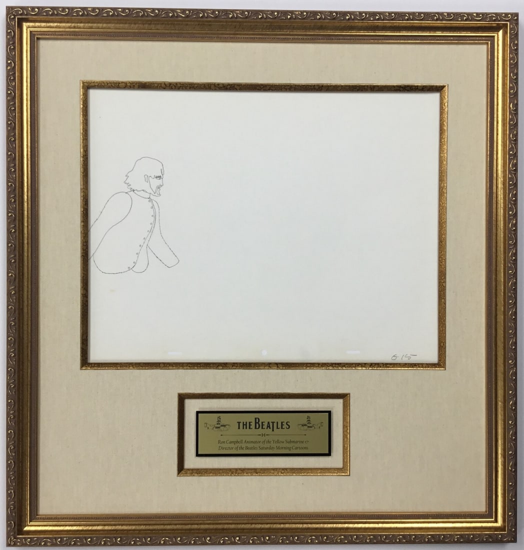 1968 Beatles Yellow Submarine George Harrison Production Drawing Signed by Ron Campbell (1 of 6)