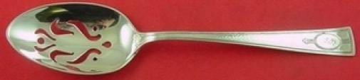 Wallace Carthage Sterling Silver Fancy Pierced Serving Spoon 8 1/8" (1 of 2)