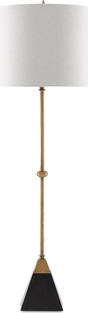 Currey Brass Table Lamp with Bone Linen Shade (1 of 3)