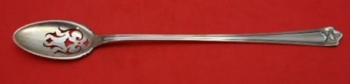 Whiting Pompeian Sterling Silver Pierced Olive Spoon 8 3/4" (1 of 2)