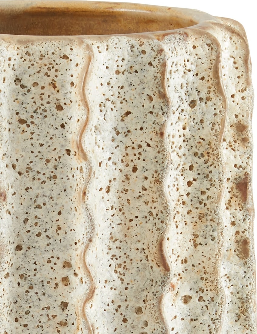 Currey Sunken Boat Handmade Ceramic Vase Asian Modern 14H 8.5W 8.5D (1 of 4)