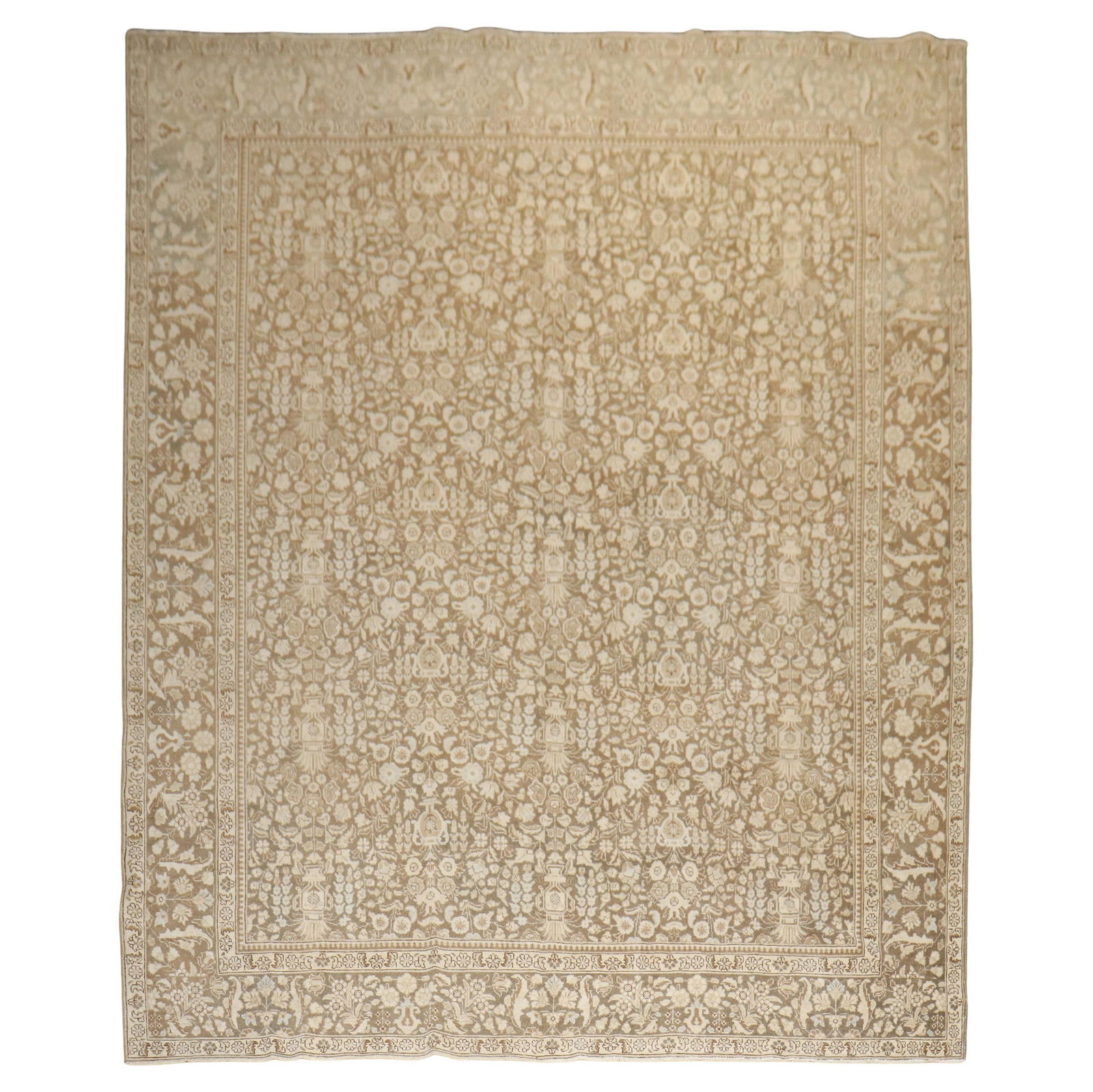 Zabihi Collection Hand-Knotted Persian Malayer Rug 104 x 139 in: Zabihi Collection Hand-Knotted Persian Malayer Rug 104 x 139 in Enhance your living space with this exquisite early 20th-century Persian meshed room-size rug, showcasing a captivating blend of brown,