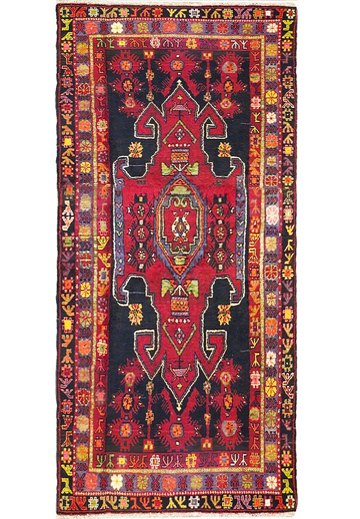 4'10 x 8'6 Red Semi Antique Kazak Runner Hand-Knotted Wool (1 of 8)