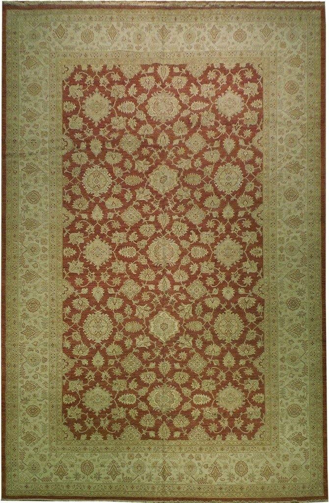12 x 18 Rust Red Chobi Peshawar Handmade Wool Rug (1 of 6)