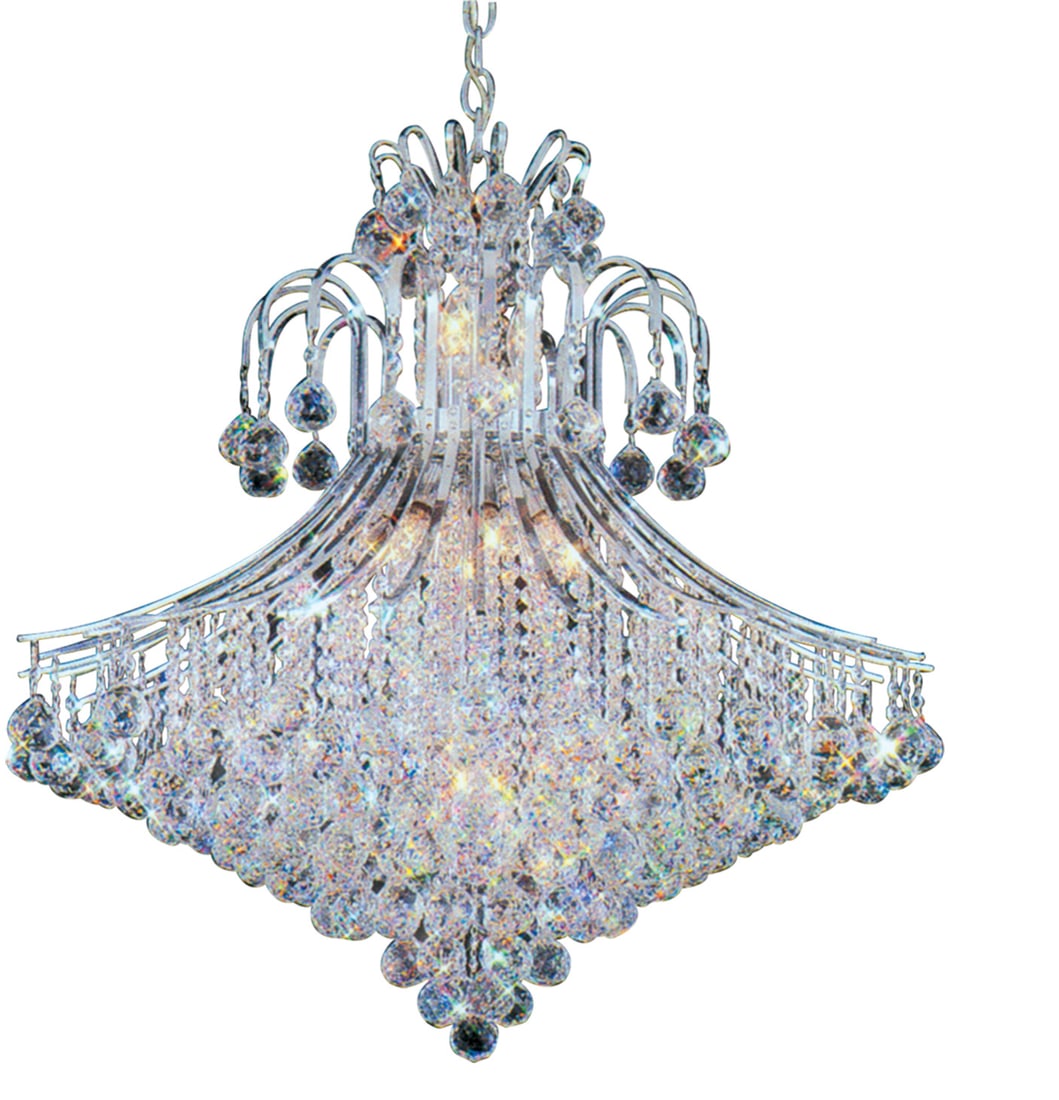 Artistry Toureg 15-Light Chrome Chandelier with Asfour Crystals 31in: Artistry Toureg 15-Light Chrome Chandelier with Asfour Crystals 31in Illuminate your space with this stunning 15-Light Chandelier from the Toureg Collection, featuring high-quality Asfour crystals tha