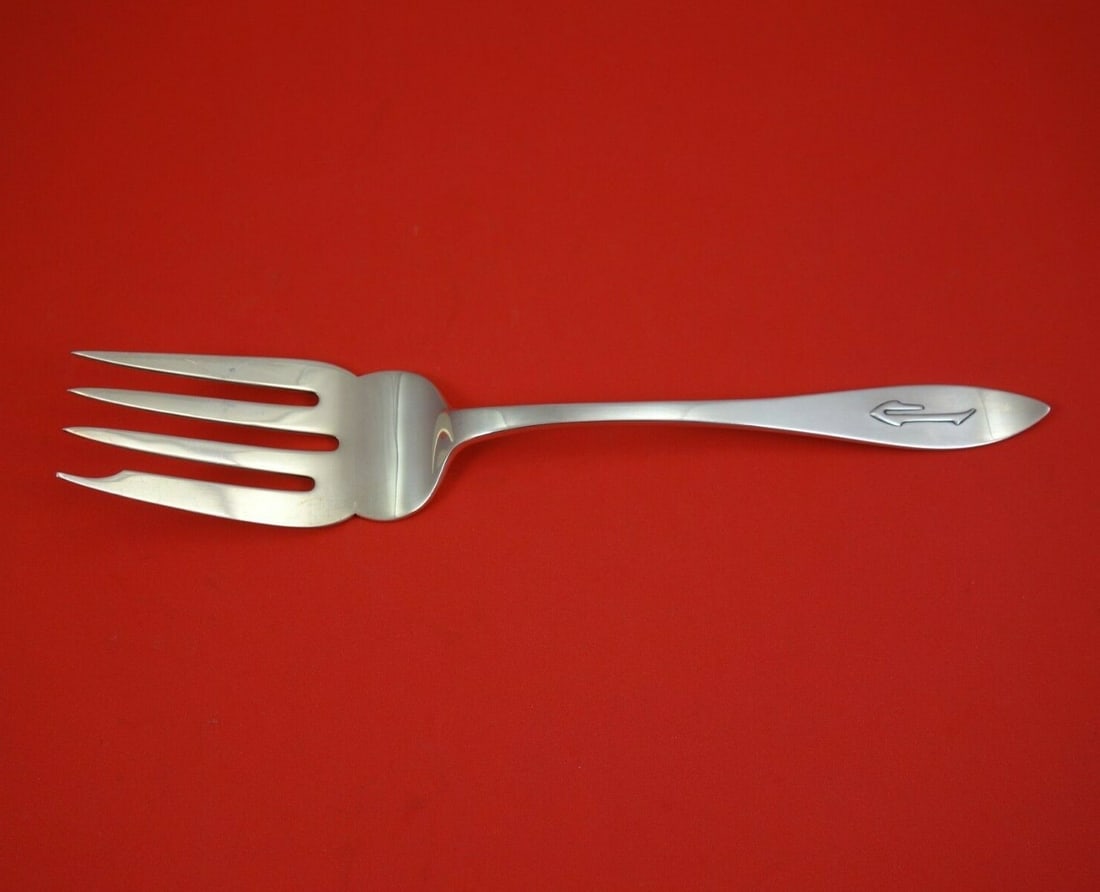 Shreve Buckingham Narrow Sterling Silver Meat Fork with Monogram J (1 of 3)