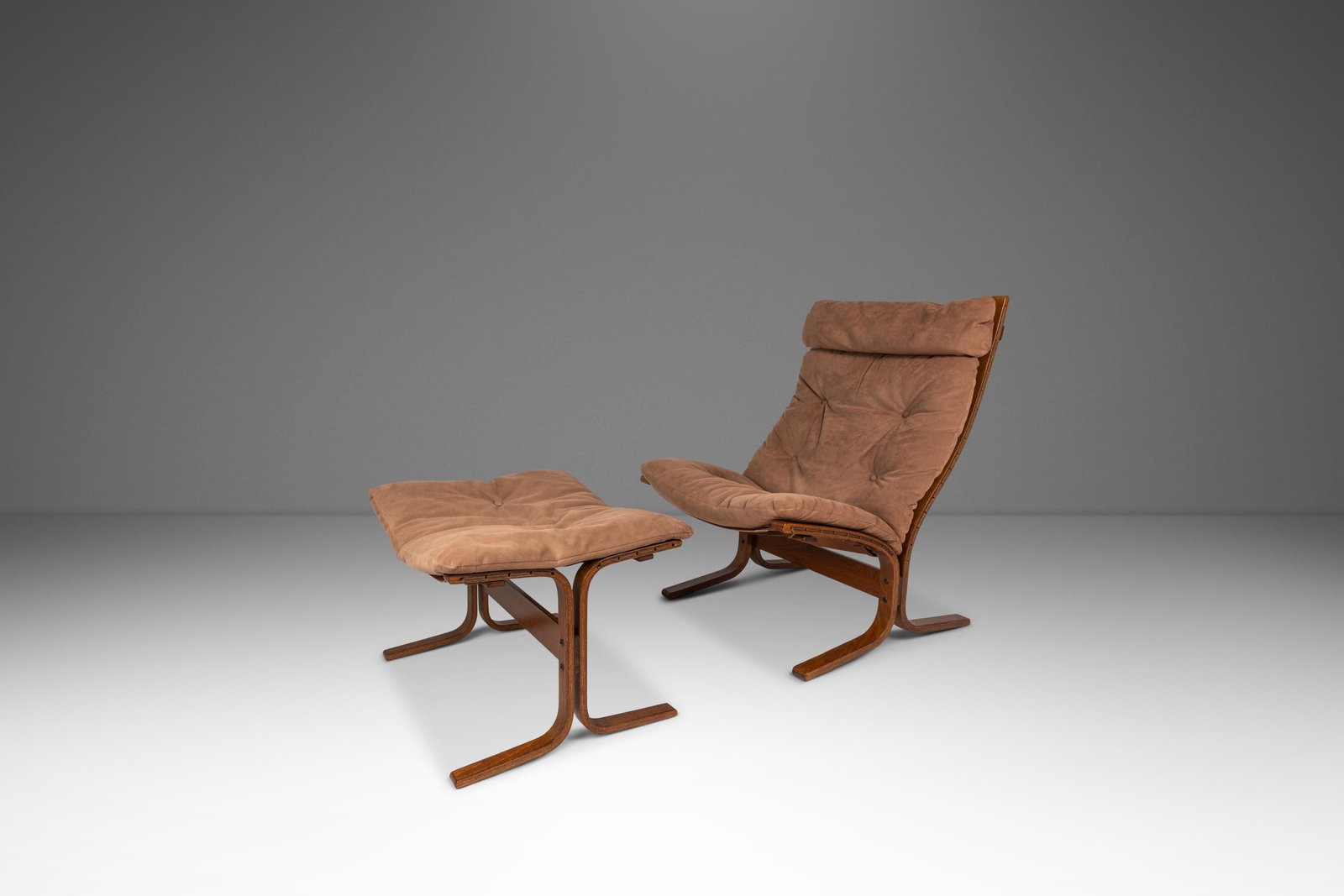 High Back Siesta Chair and Ottoman by Ingmar Relling for Westnofa Norway c 1970s (1 of 18)