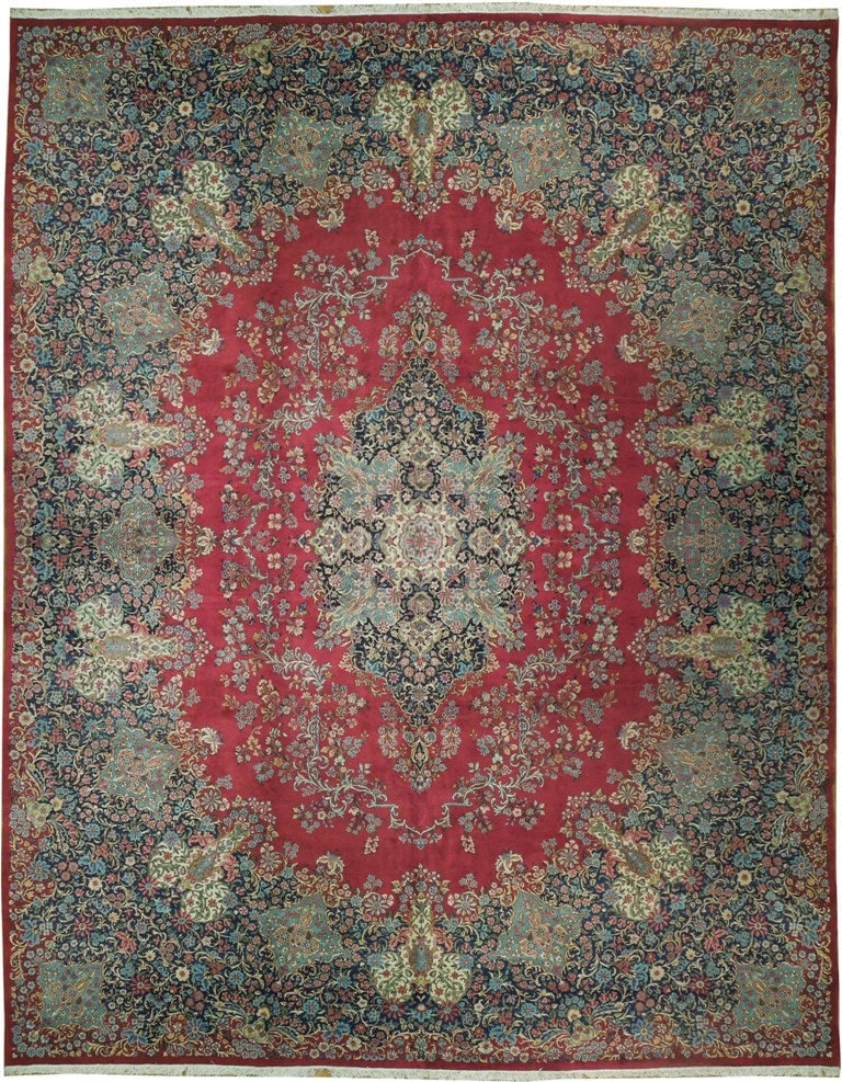 13 x 16.7 Red Handwoven Persian Lavar Area Rug from Iran: 13 x 16.7 Red Handwoven Persian Lavar Area Rug from Iran Free continental US Shipping Experience the grandeur of the 13' x 16.7' Red Fine Persian Large Lavar Rug, a stunning embodiment of traditional