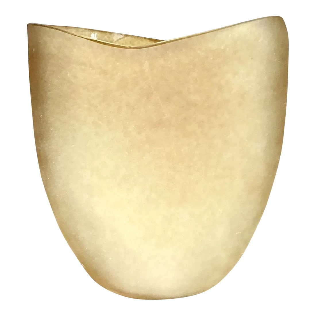 Vintage Boho Goldenrod Art Glass Vase Decorative Centerpiece (1 of 4)