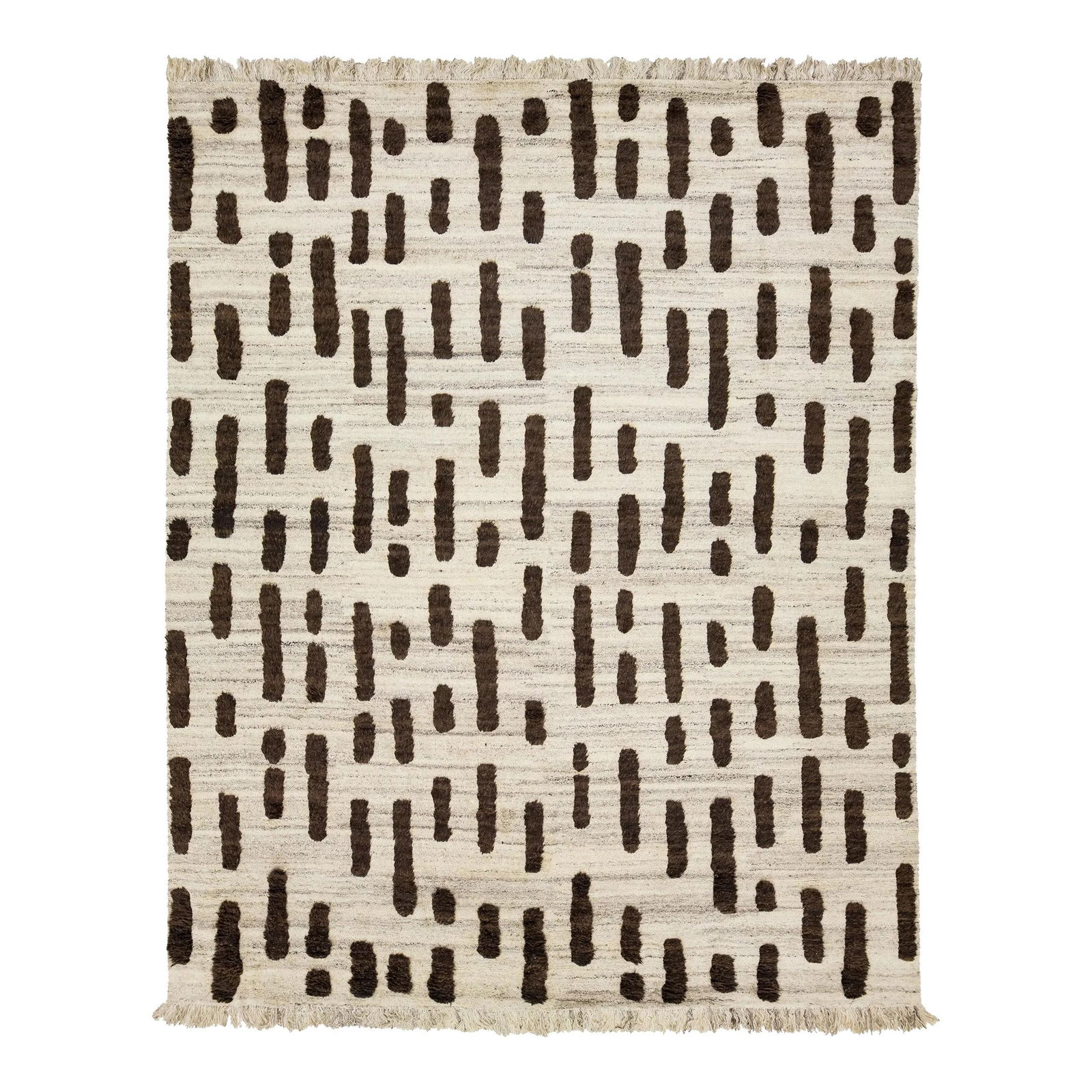 12 x 15 Hand-Knotted Organic Moroccan Wool Rug Beige with Brown Patterns: 12 x 15 Hand-Knotted Organic Moroccan Wool Rug Beige with Brown Patterns Enhance your living space with this exquisite hand-knotted organic Moroccan wool rug. Featuring a beautiful beige background