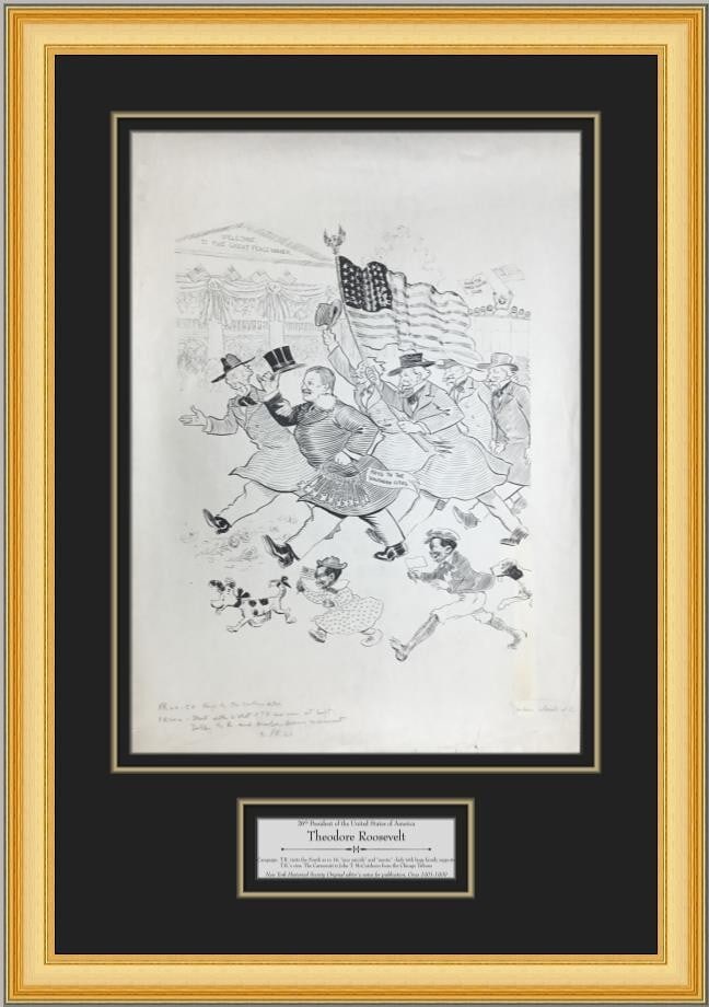 Theodore Roosevelt 1902 Publication Proofs with Editor Notes Custom Framed (1 of 7)