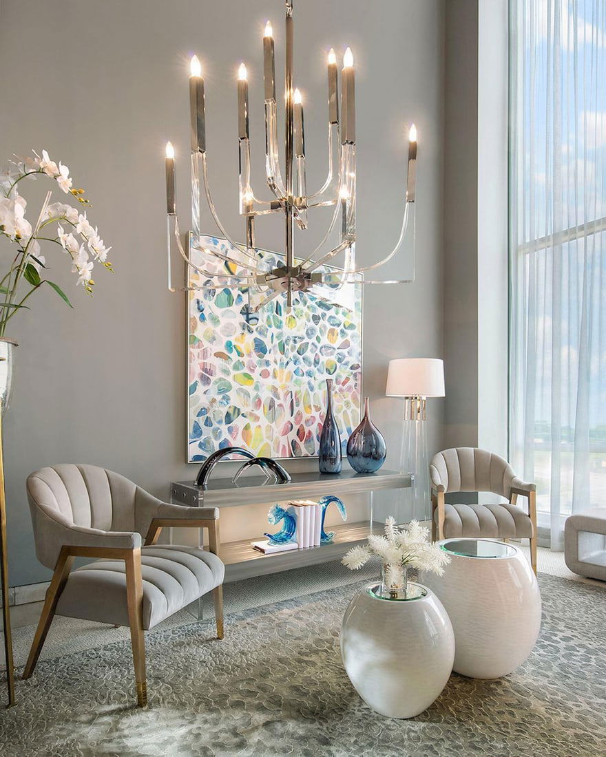 John-Richard Handblown Lavender Glass Vase Translucent 23H: John-Richard Handblown Lavender Glass Vase Translucent 23H This stunning handblown lavender glass vase is a perfect addition to any contemporary decor. Crafted with exceptional artistry, it features a