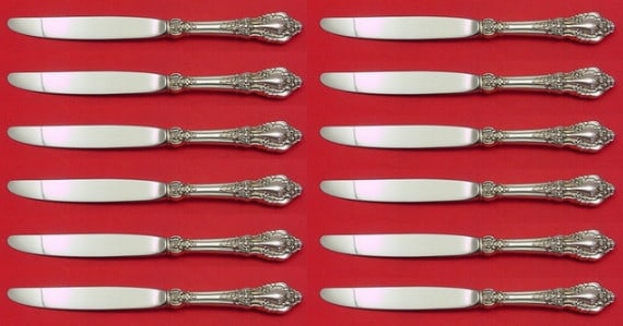 Lunt Eloquence Sterling Silver Knives Set of 12 Modern 9 1/8 Inch (1 of 3)
