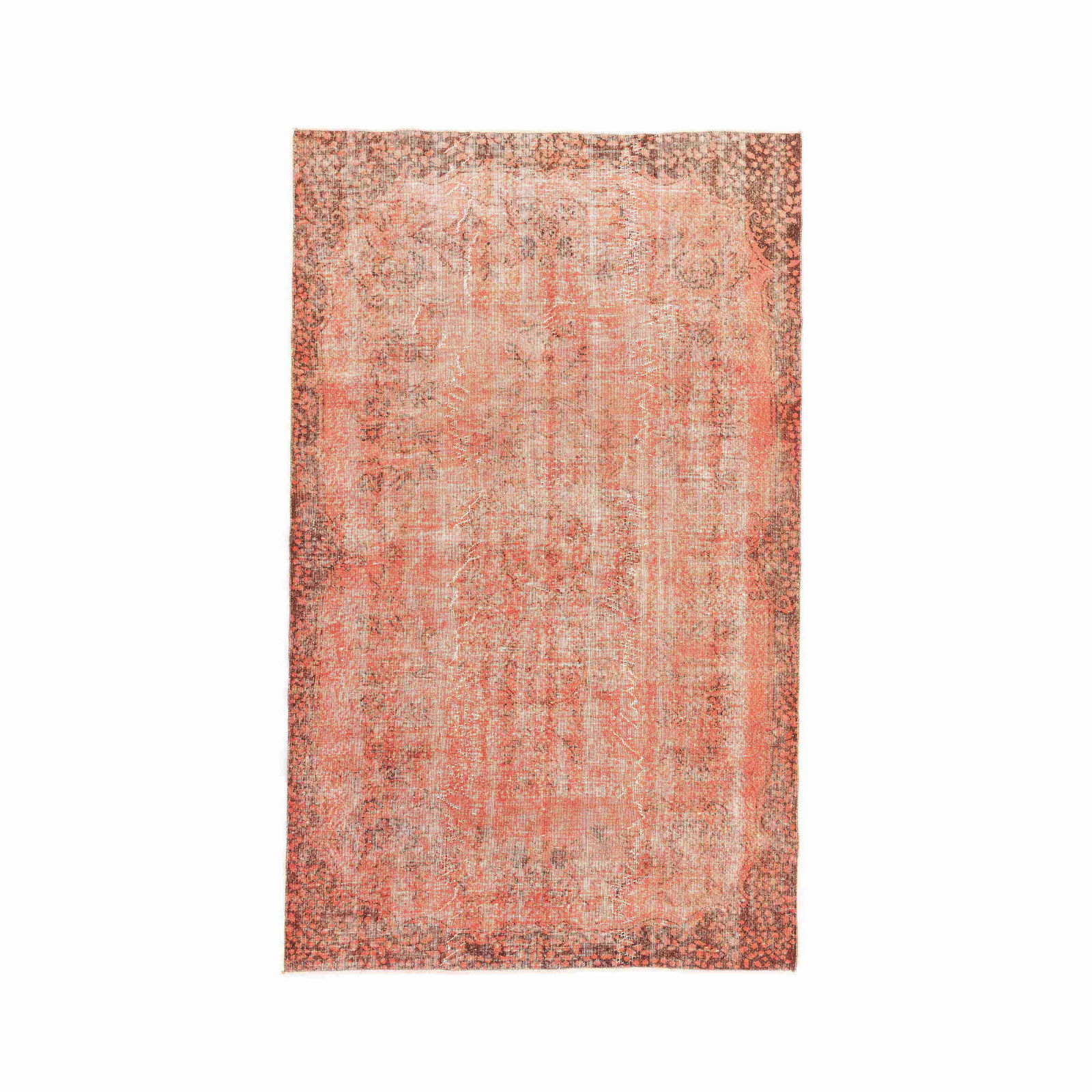 Authentic Handmade Vintage Carpet Wool on Cotton 65 x 106.3 Inches (1 of 8)