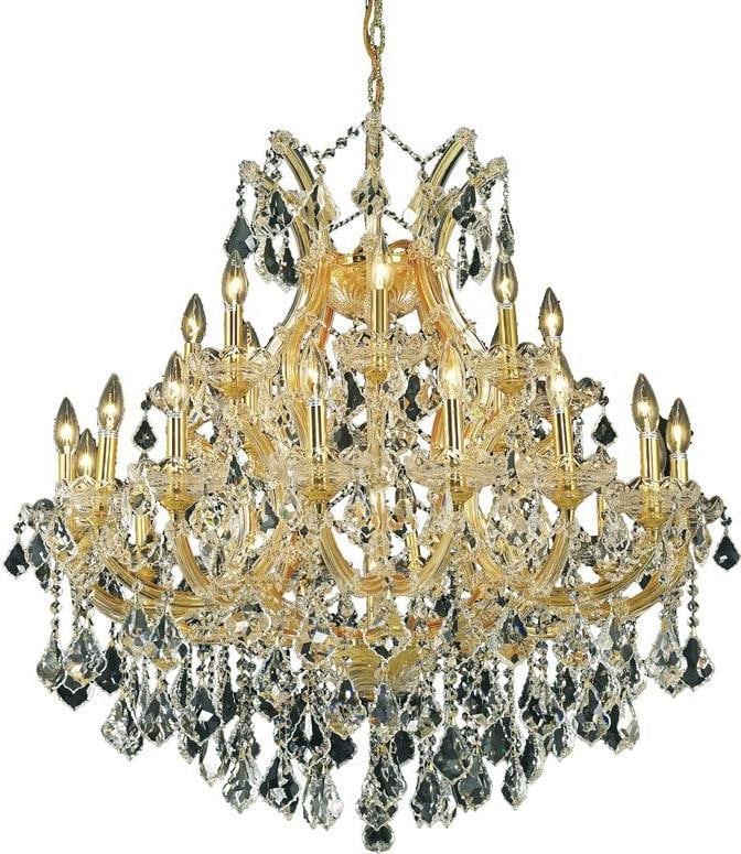 Elegant Lighting Maria Theresa Rococo Bowl Chandelier 24-Light: Elegant Lighting Maria Theresa Rococo Bowl Chandelier 24-Light Illuminate your space with the Opulent Maria Theresa Chandelier, a stunning bowl chandelier that exudes elegance with its Rococo style. T