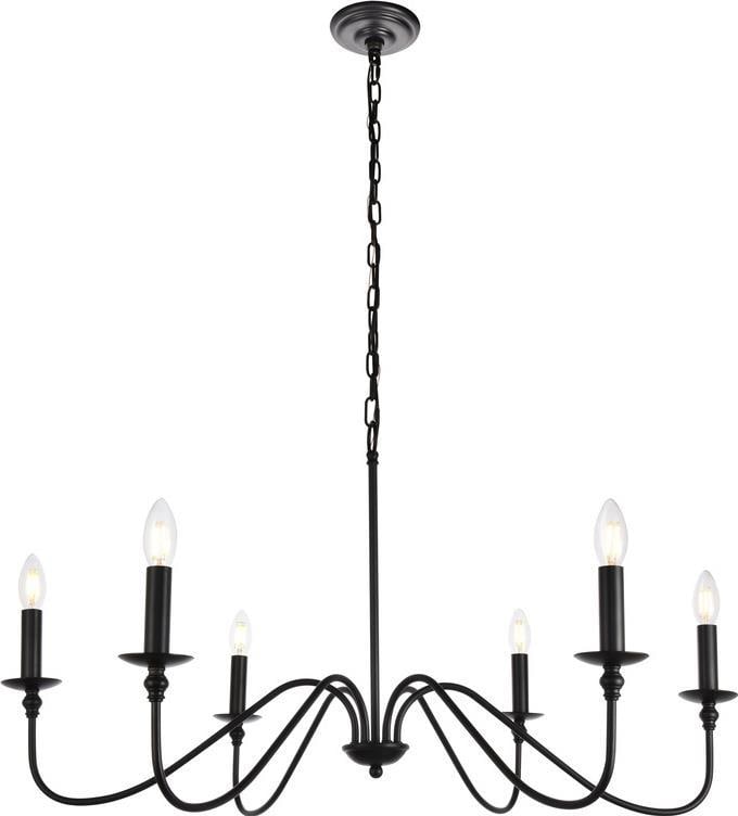 Elegant Lighting Rohan Matte Black Pendant Light UL-Listed (1 of 1)
