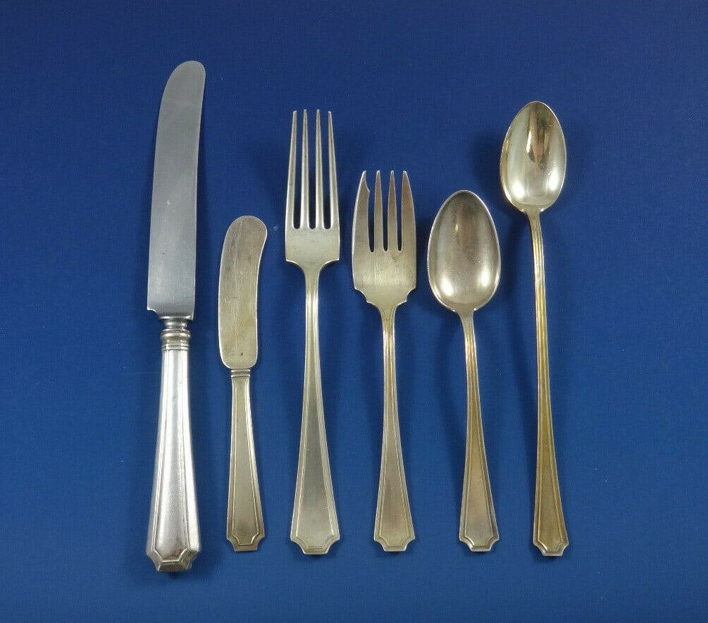 Gorham Fairfax Sterling Silver Flatware Set for 8 56 Pieces with Storage Chest (1 of 7)