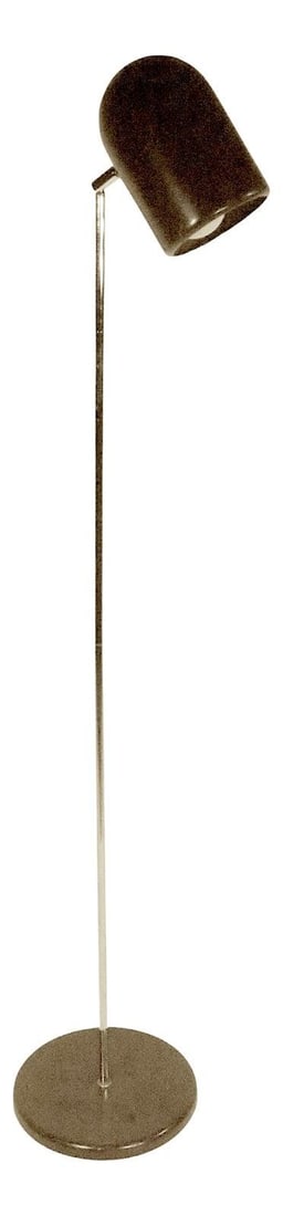 Sonneman Modern Chrome and Brown Space Age Floor Lamp 1960s (1 of 10)