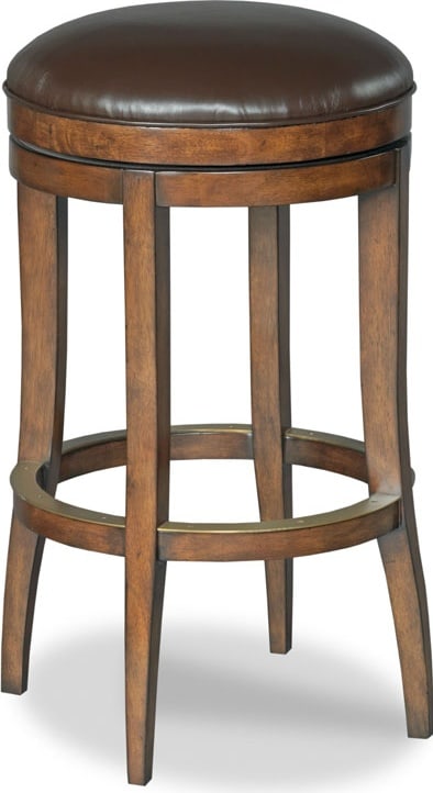 Woodbridge McNally Bordeaux Leather Swivel Counter Stool: Woodbridge McNally Bordeaux Leather Swivel Counter Stool Enhance your dining or kitchen space with this elegant Bordeaux Leather Swivel Counter Stool. Crafted with a luxurious #10 Bordeaux finish and