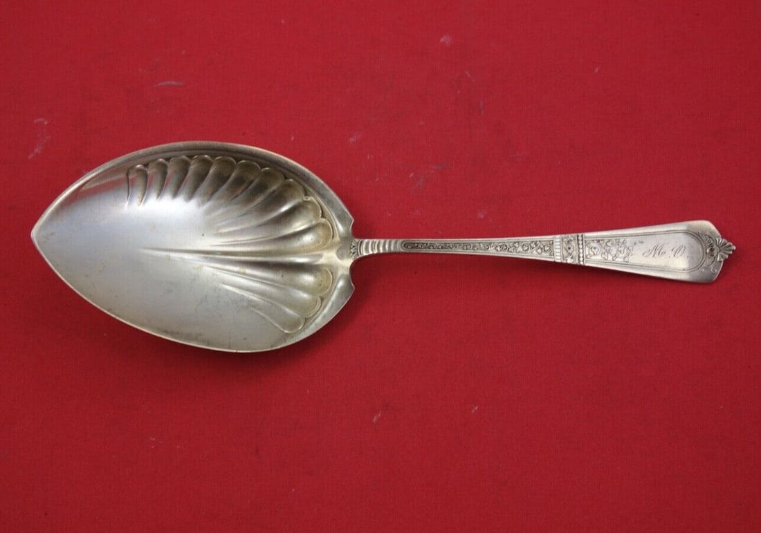 Gorham Domestic Sterling Silver Fluted Ice Cream Spoon 9" (1 of 2)