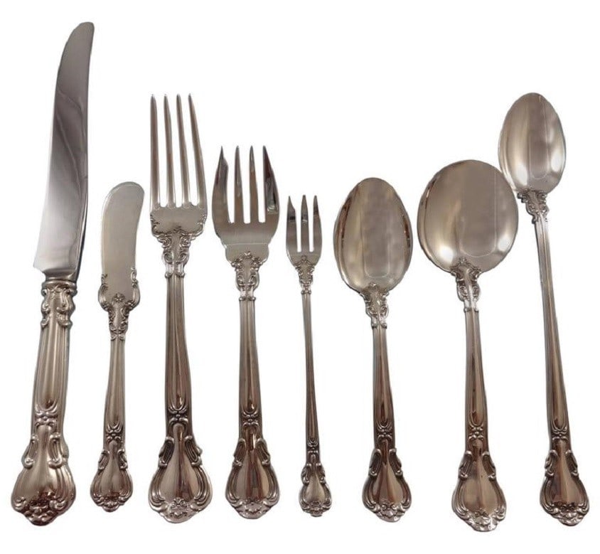 Gorham Chantilly Sterling Silver 165-Piece Dinner Flatware Set (1 of 12)