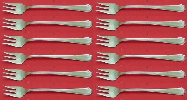 Durgin-Gorham Fairfax Sterling Silver Cocktail Fork Set 12 Pieces: Durgin-Gorham Fairfax Sterling Silver Cocktail Fork Set 12 Pieces Enhance your dining experience with this elegant 12-piece cocktail fork set from the Fairfax pattern by Durgin-Gorham. Crafted from hi
