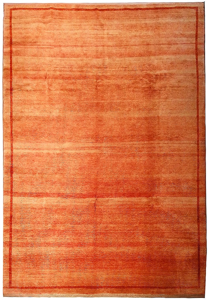 8x11 Handwoven Coral Rust Gabbeh Contemporary Area Rug Wool (1 of 11)