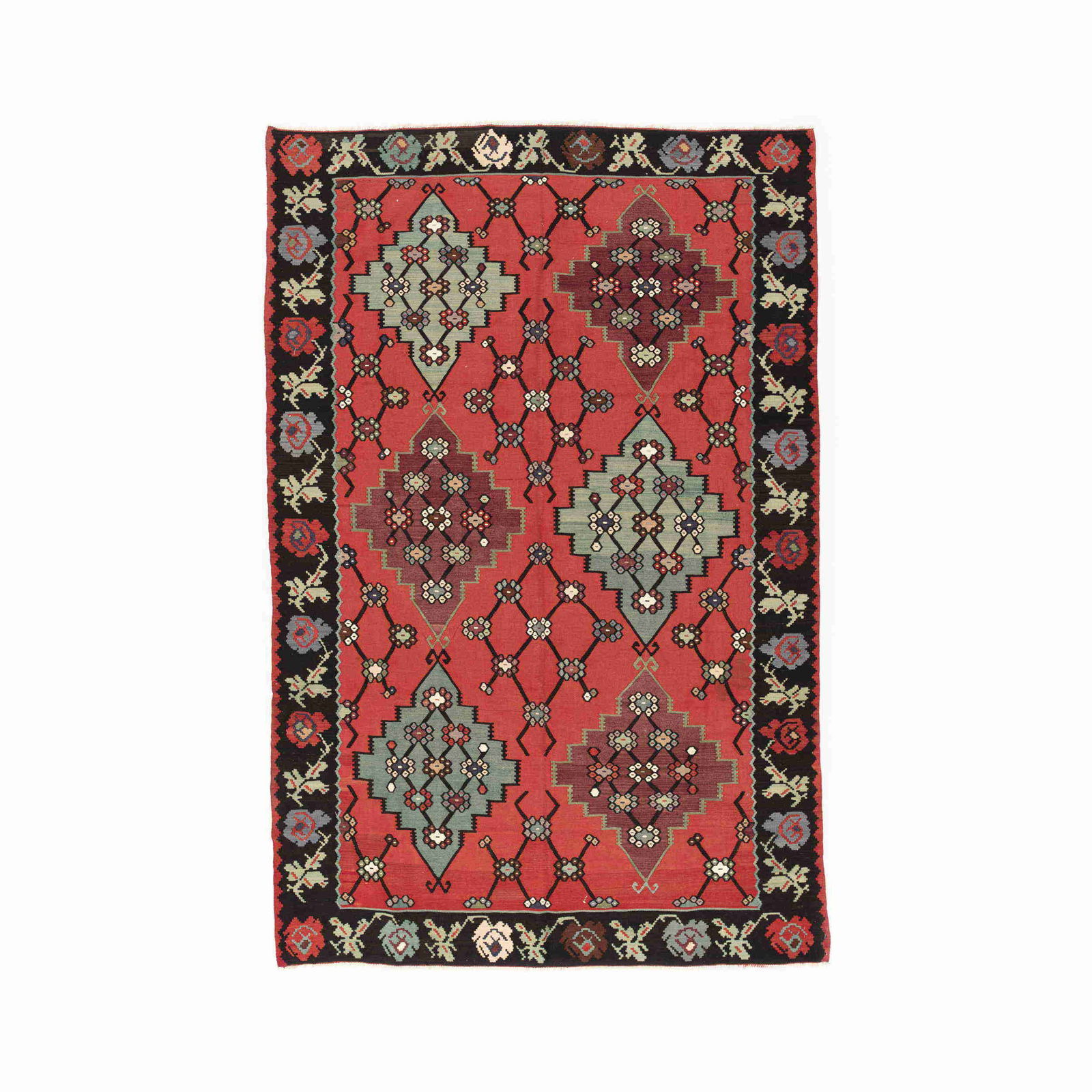 Authentic Gocmen Handmade Wool Kilim 79.9 x 124.4 Inches (1 of 8)