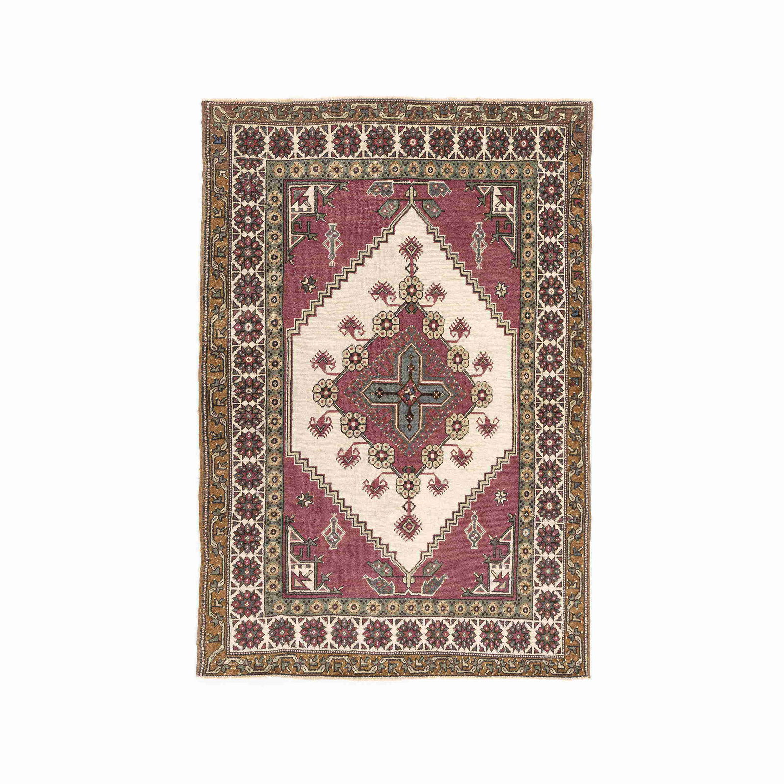 Authentic Handmade Anadol Wool Carpet 58.3 x 84.6 Double Knots: Authentic Handmade Anadol Wool Carpet 58.3 x 84.6 Double Knots Discover the unique charm of this Authentic Handmade Anadol Carpet, crafted with care in Anatolia. Made from high-quality wool on wool, t