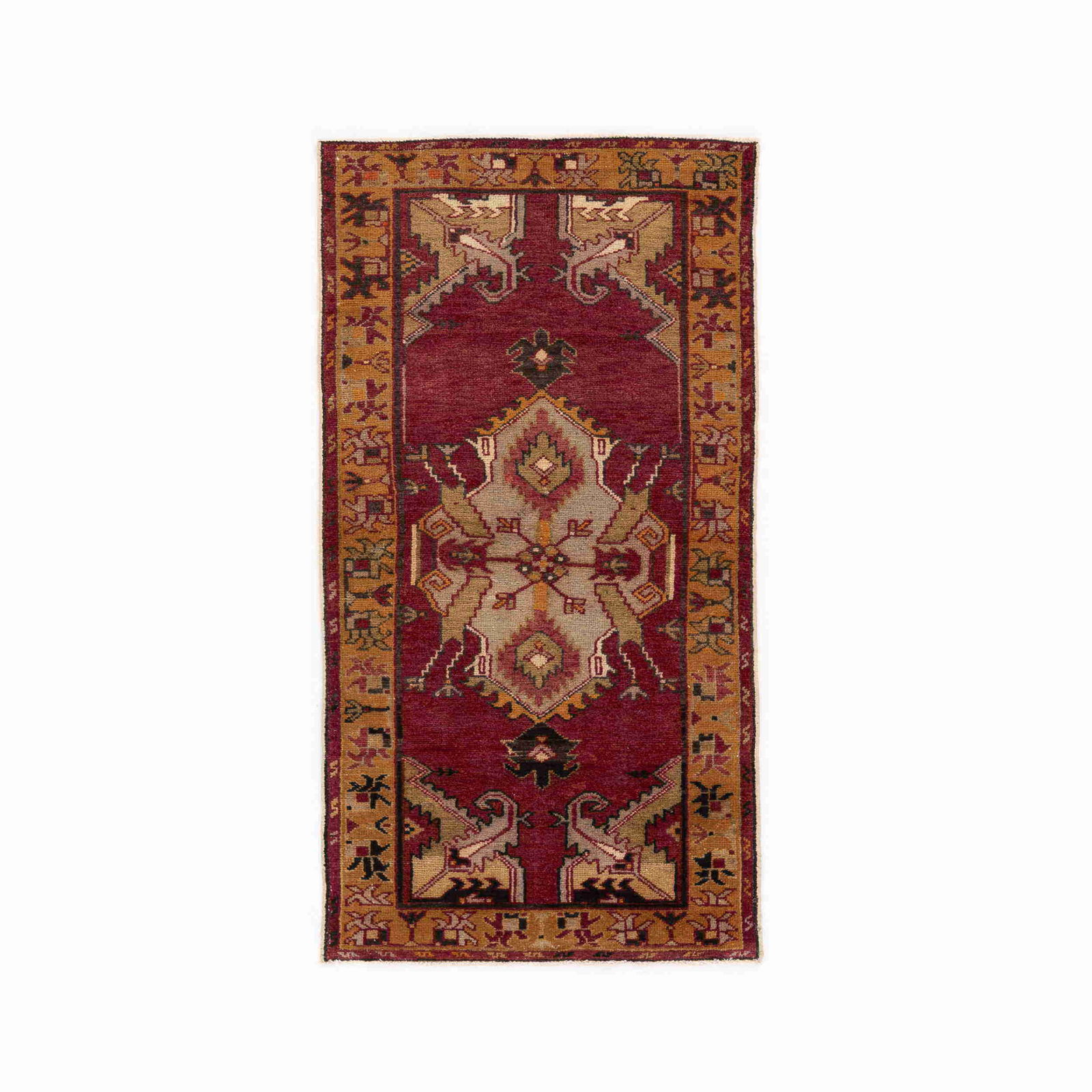 Authentic Handmade Anadol Wool On Wool Carpet 30.7 x 57.9 Inches (1 of 8)