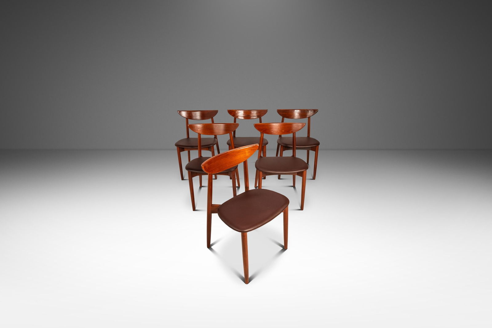 Set of Six Teak Model 58 Danish Dining Chairs by Harry Ostergaard for Randers Mobelfabrik (1 of 18)