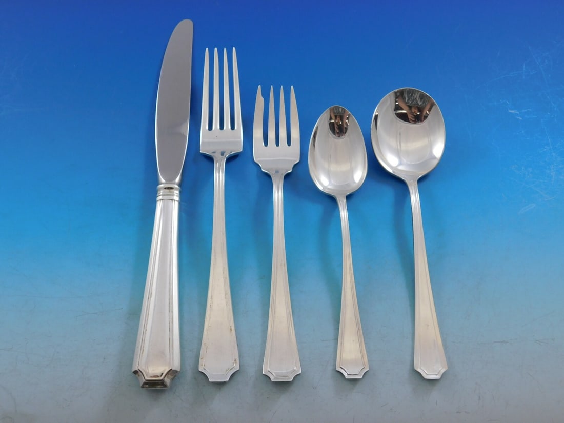 Gorham Fairfax Sterling Silver Flatware Set 133 Pieces for 24 Guests (1 of 10)