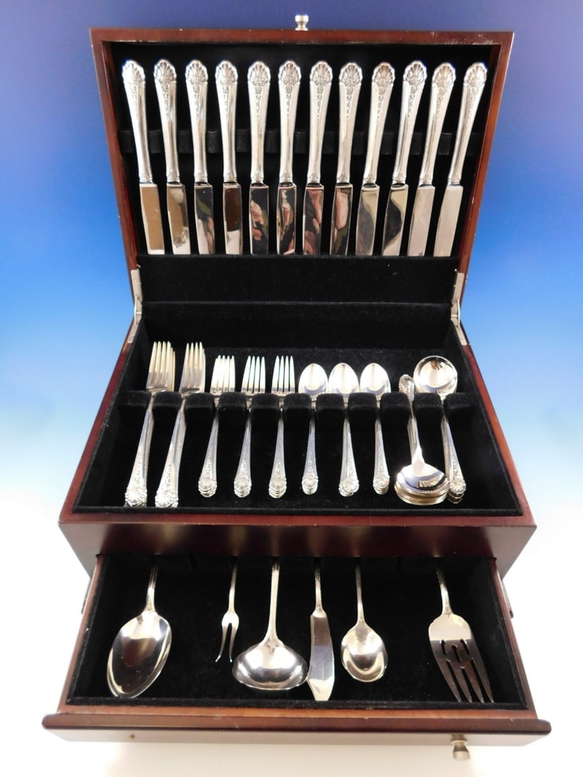 Towle Royal Windsor Sterling Silver Flatware Set for 12 - 66 Pieces with Storage Chest (1 of 9)