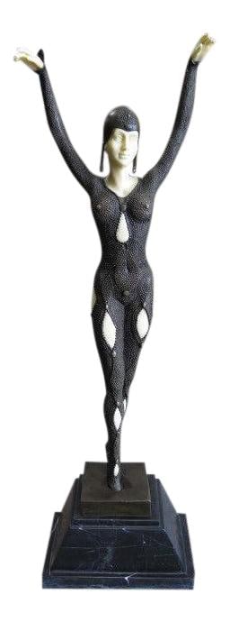 Art Nouveau Bronze Dancing Lady Sculpture 26 inches Model SS-XQ-003: Art Nouveau Bronze Dancing Lady Sculpture 26 inches Model SS-XQ-003 This exquisite Art Nouveau bronze sculpture captures the elegance of a dancing lady, showcasing intricate detailing and a graceful p