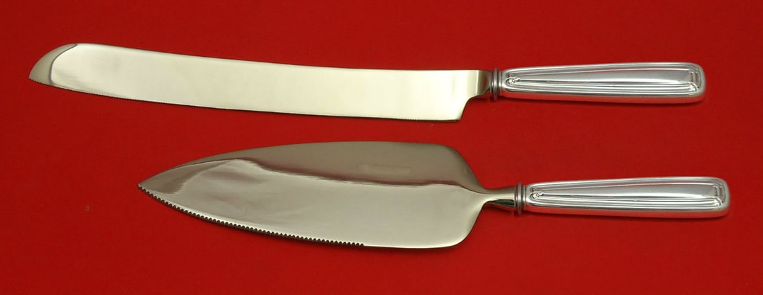 Tiffany & Co. Saint Dunstan Sterling Silver Wedding Cake Set 2pc Monogrammed (1 of 1)