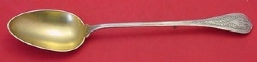 Wendt Florentine Sterling Silver Stuffing Spoon Gold Washed 13 Inch (1 of 2)