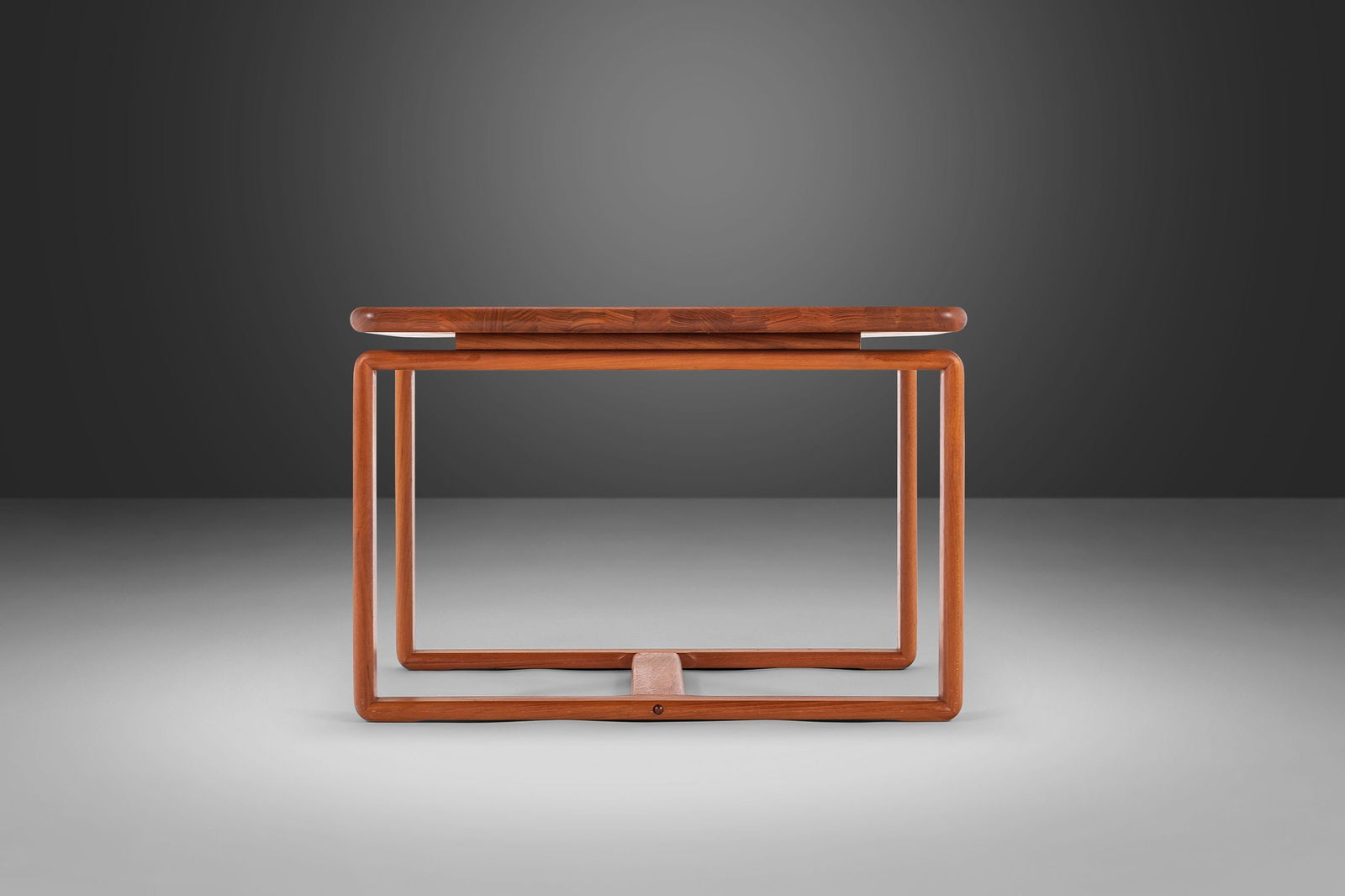 1970s Mid Century Modern Solid Teak Coffee Table Signed Thailand: 1970s Mid Century Modern Solid Teak Coffee Table Signed Thailand This stunning Mid Century Modern coffee table, crafted from solid teak, hails from the 1970s and features a minimalist Danish Modern si