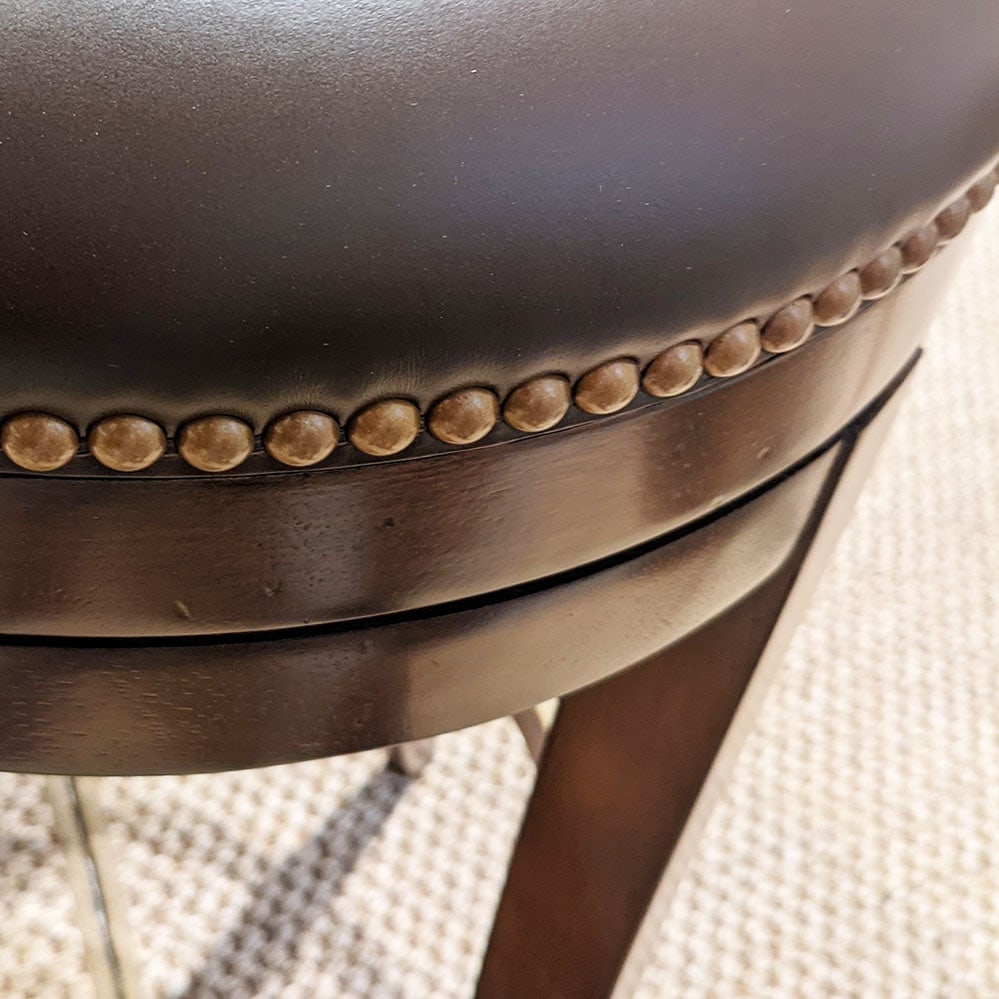 Woodbridge Bordeaux Leather Swivel Counter Stool 25H Circular Design (1 of 3)