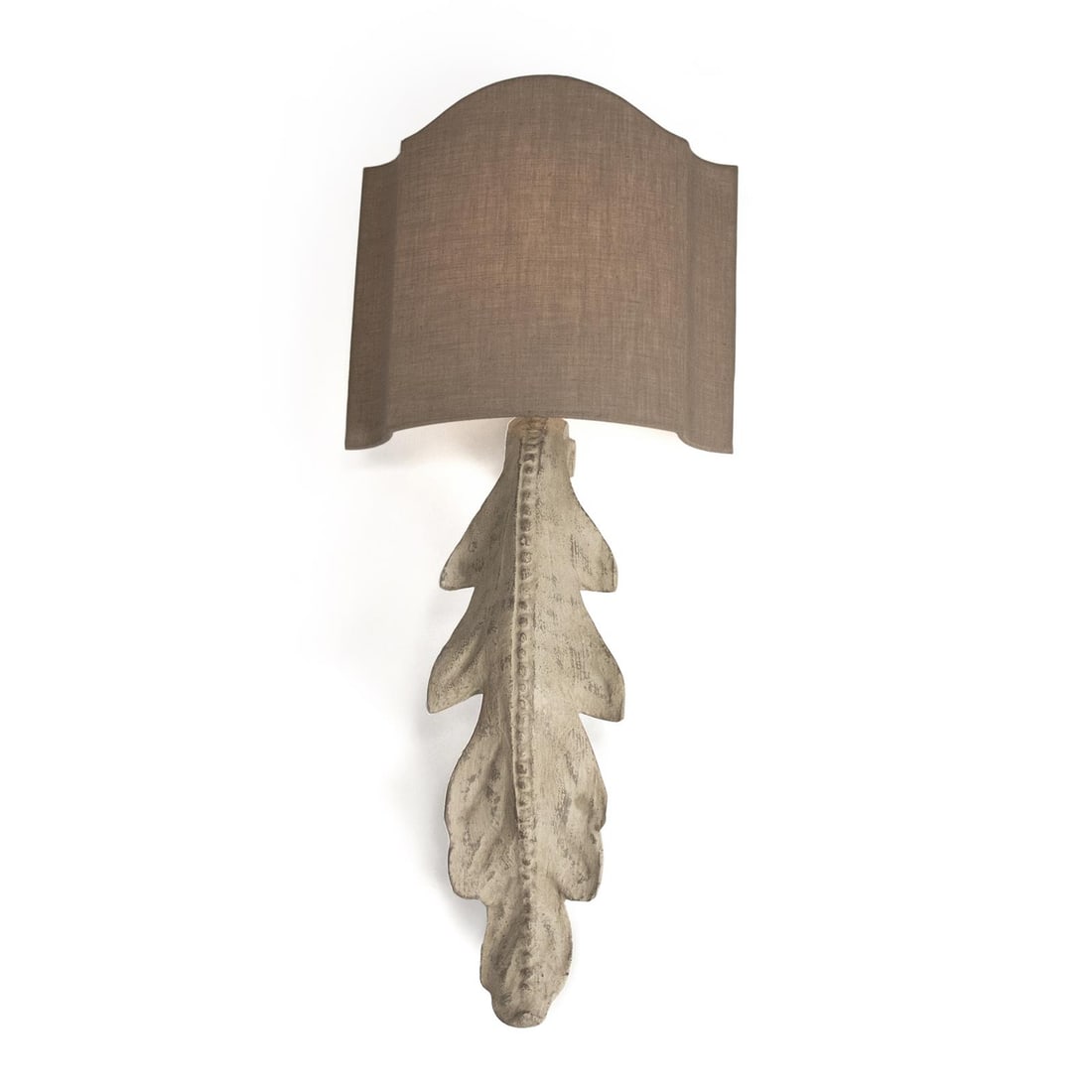 Zentique Gemma Chinoiserie Chinese Walnut Wall Sconce Beige Finish (1 of 1)
