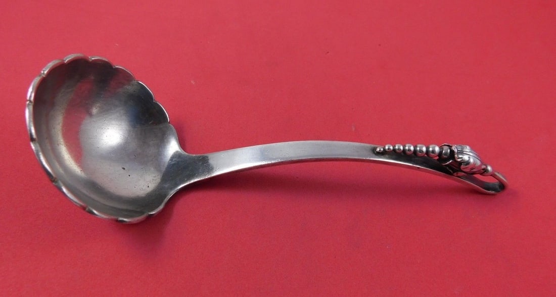 Sanborns Blossom Sterling Silver Gravy Ladle 3-D Design 7 1/4 (1 of 1)