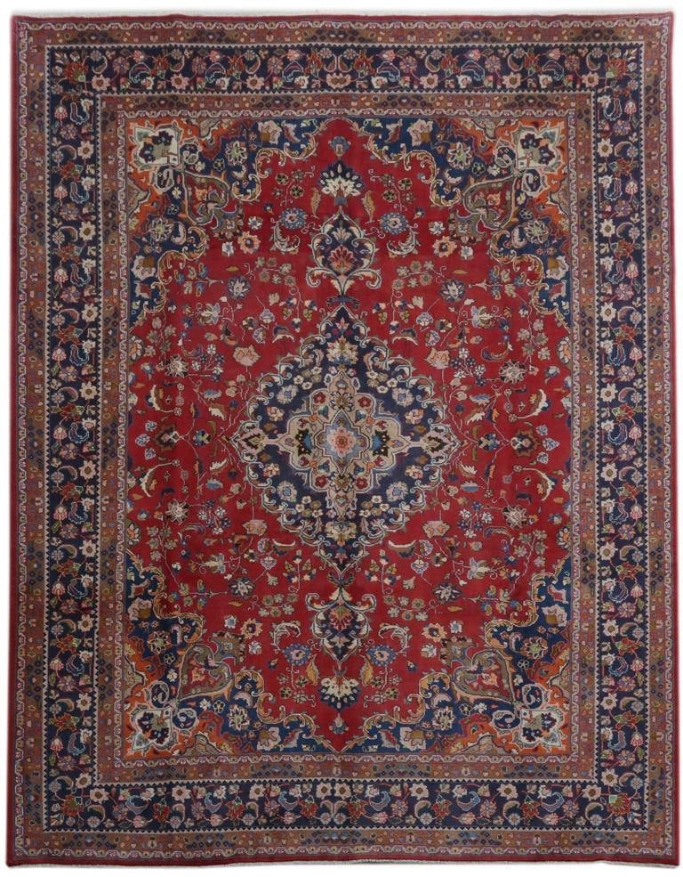Handcrafted 9'11 x 12'9 Persian Sabzevar Rug Red Wool: Handcrafted 9'11 x 12'9 Persian Sabzevar Rug Red Wool Free continental US Shipping Enhance your living space with this exquisite 9' 11" x 12' 9" Traditional Persian Sabzevar Rug, handcrafted by skille