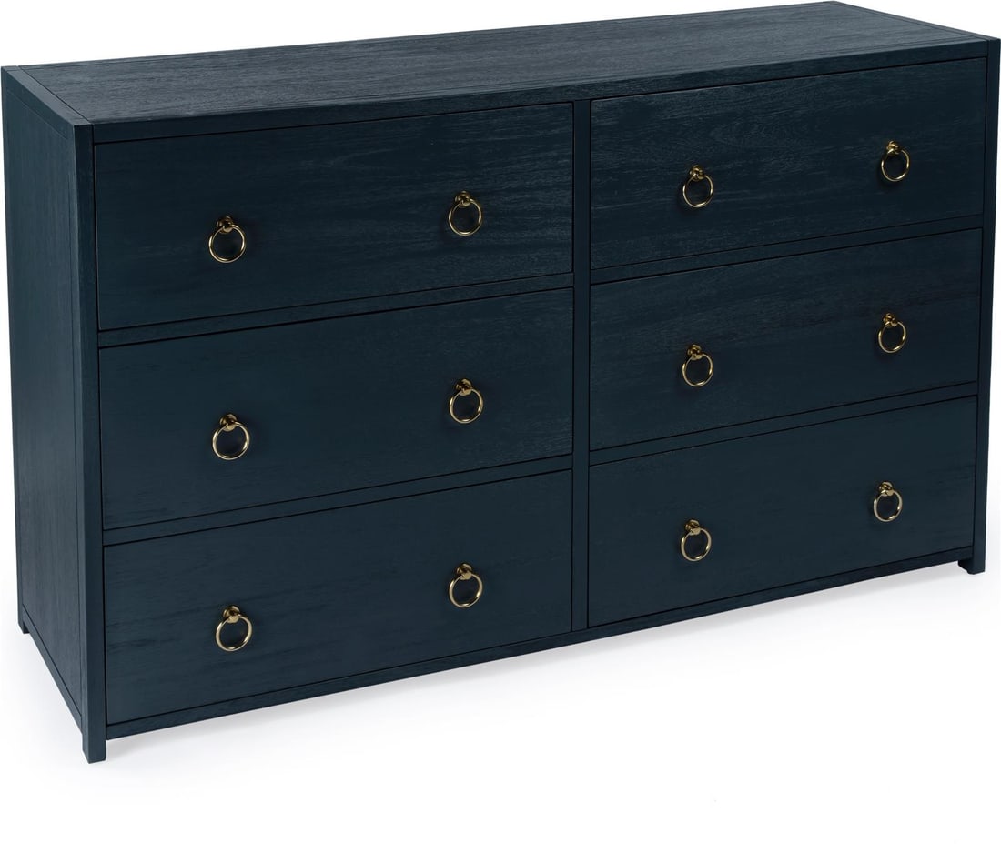 Butler Elegant Lark Navy Blue Dresser Transitional Style 60" (1 of 8)