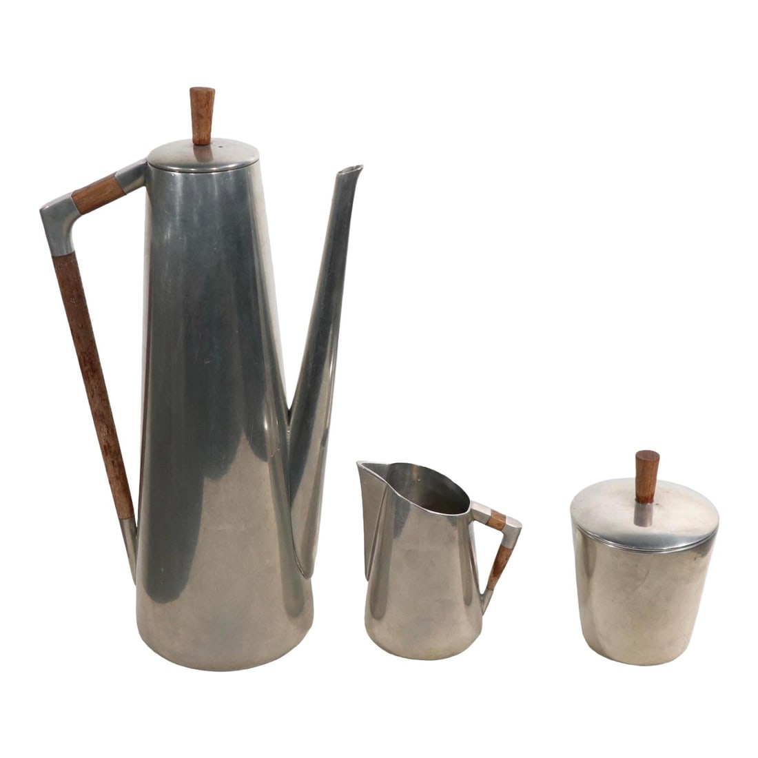 1960s Royal Holland Pewter KMD Daalderop 3 Piece Set (1 of 9)