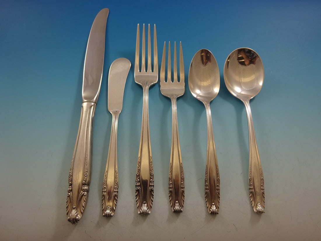 Wallace Stradivari Sterling Silver Flatware Set for 12 - 75 Pieces with Storage Chest (1 of 8)