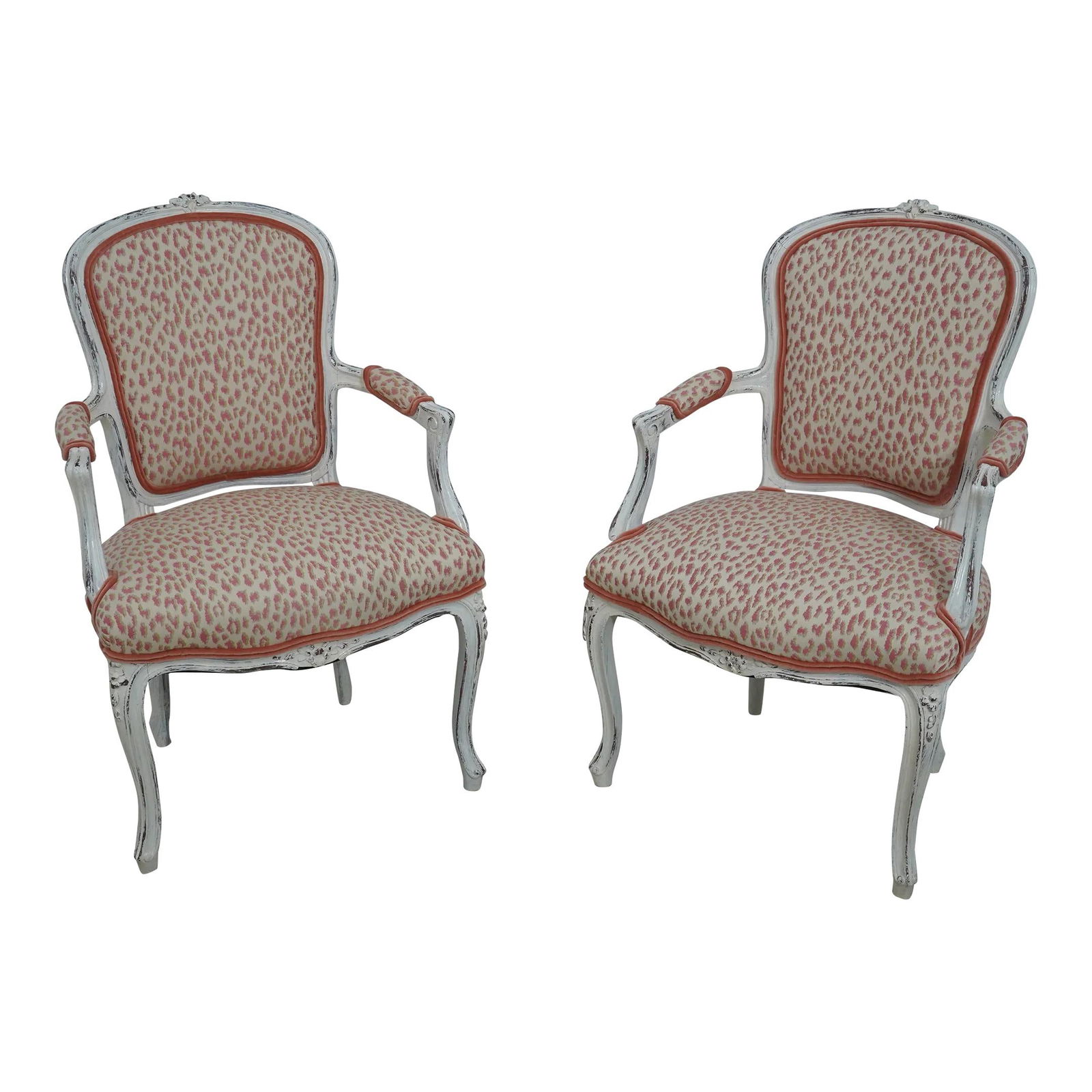 Elegant Pair of Restored French Louis XV Armchairs (1 of 10)