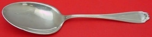 Mount Vernon Chelsea Sterling Silver Vegetable Serving Spoon 9 3/8": Mount Vernon Chelsea Sterling Silver Vegetable Serving Spoon 9 3/8" This elegant Chelsea vegetable serving spoon by Mount Vernon is crafted from sterling silver and measures 9 3/8 inches in length. De