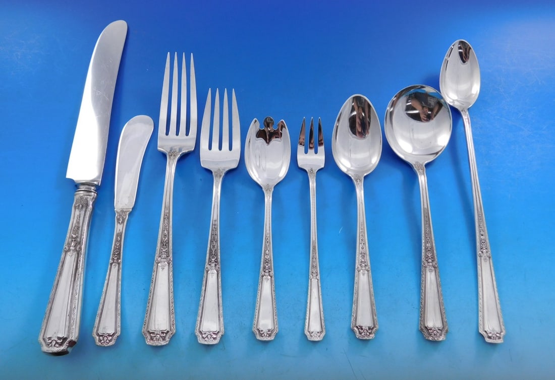 Towle Louis XIV Sterling Silver Flatware Set 135 pcs Service for 12 (1 of 14)