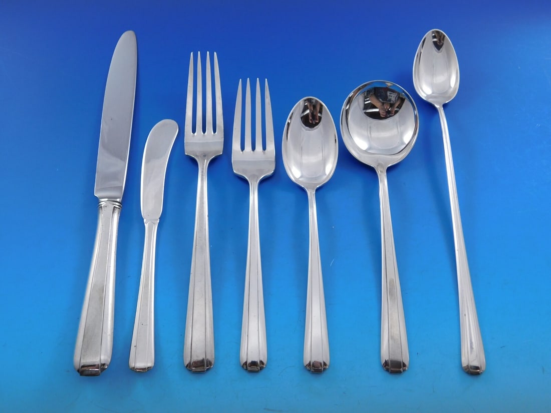 Towle Aristocrat Sterling Silver Flatware Set Service for 12 95 Pieces (1 of 11)